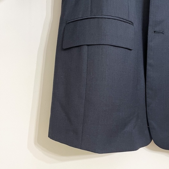Pierre Cardin Fundamentals Men’s Blazer Sz 42 L Navy 3 Buttons Wool Suit Jacket - Picture 6 of 8